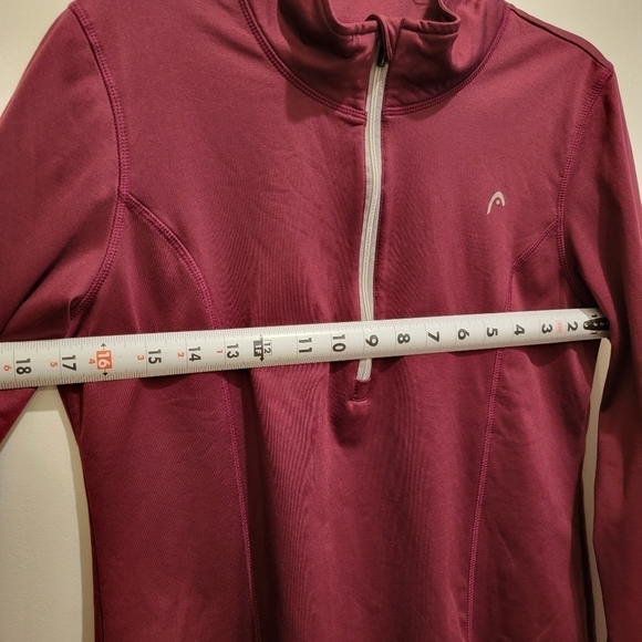 Head Quarter zip Pullover Activewear Jacket Fleece Lined with Thumb Holes Size L - Picture 11 of 15